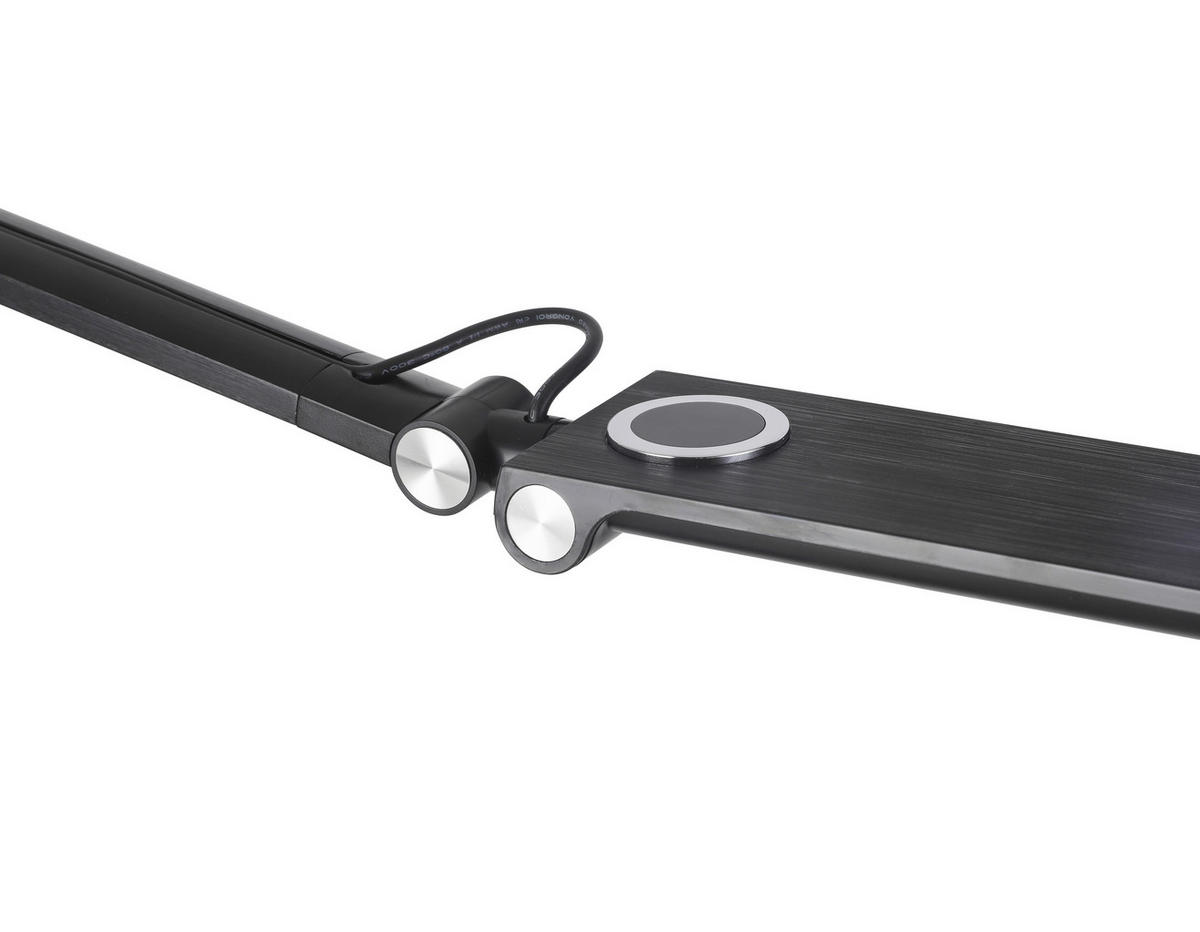 LED ÍRÓASZTALI LÁMPA - króm/fekete, Basics, műanyag/fém (80cm) - Novel