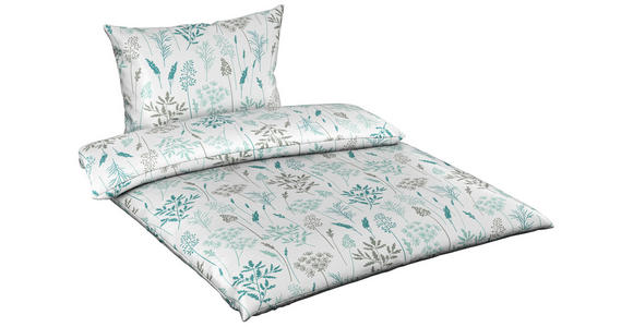 BETTWÄSCHE 140/200 cm - Petrol/Weiß, KONVENTIONELL, Textil (140/200cm) - Esposa