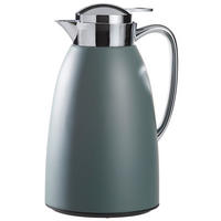 ISOLIERKANNE 1 L  - Edelstahlfarben/Dunkelgrau, Trend, Glas/Kunststoff (14,5/26,5cm) - Homeware Profession.