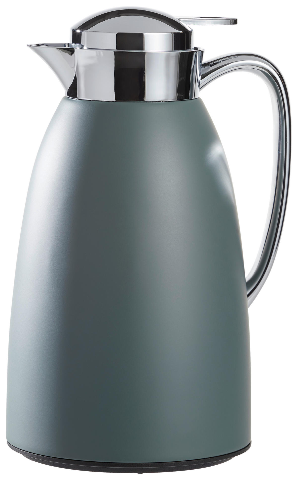 ISOLIERKANNE 1 L  - Edelstahlfarben/Dunkelgrau, Trend, Glas/Kunststoff (14,5/26,5cm) - Homeware Profession.