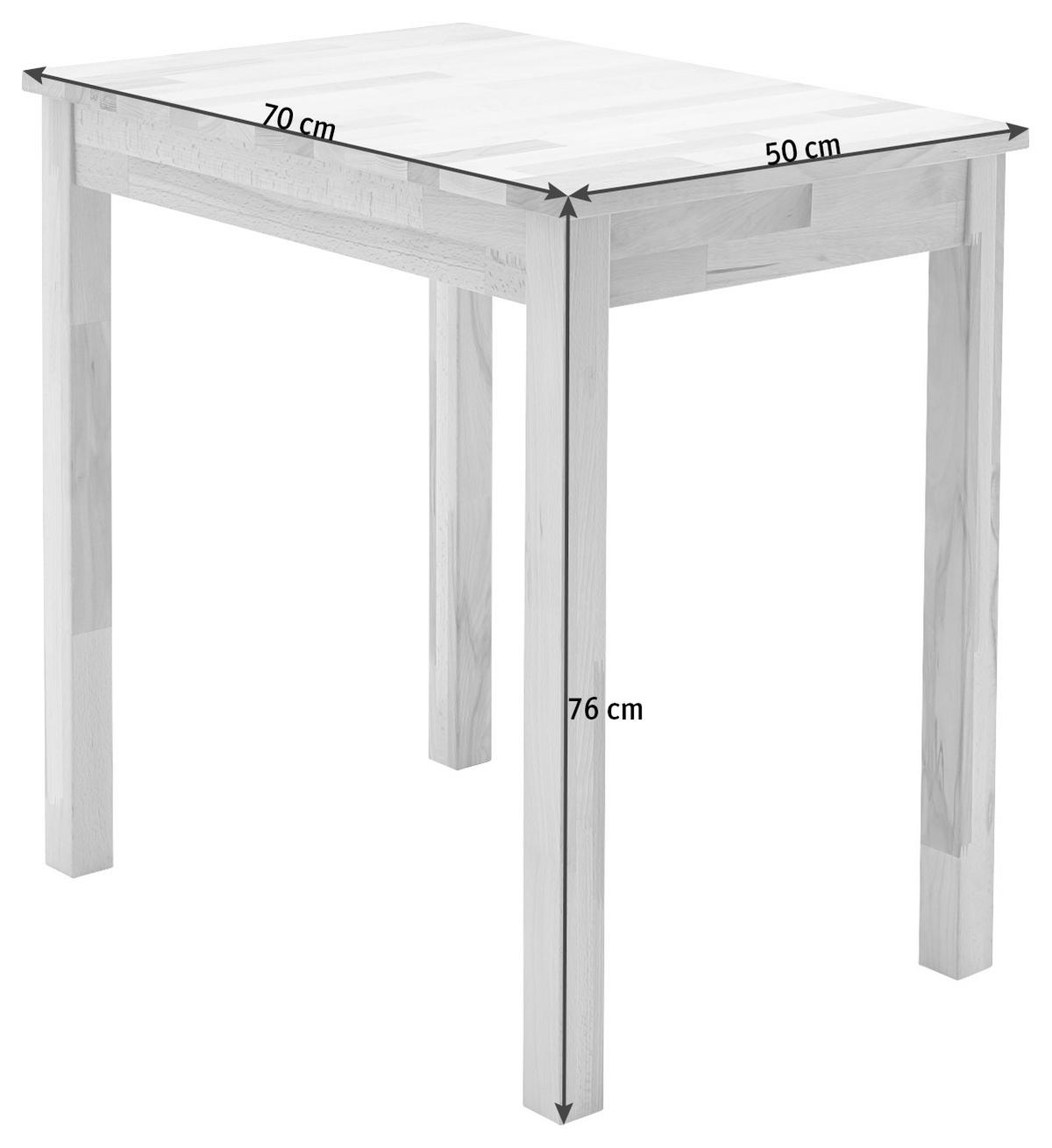 ESSTISCH in Holz 70/50/76 cm  - Buchefarben, Konventionell, Holz (70/50/76cm) - Cantus