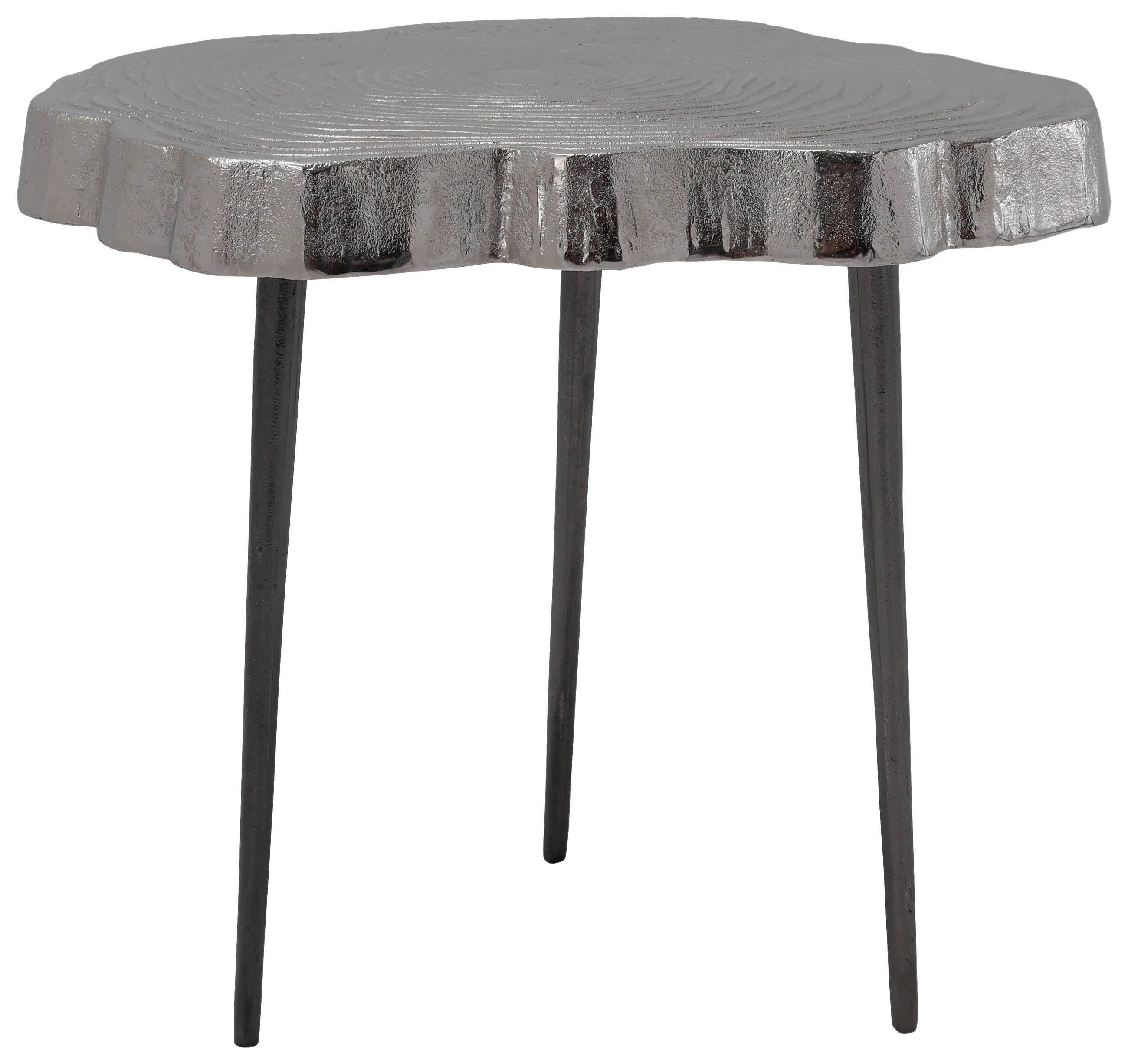 MID.YOU PRÍRUČNÝ STOLÍK, čierna, strieborná