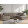 WOHNLANDSCHAFT in Vliesstoff Kombination Echtleder/Stoff Grau  - Schwarz/Grau, Modern, Leder/Textil (164/319/212cm) - Sit & More