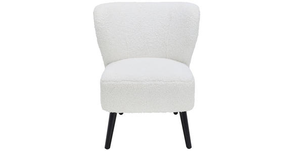 SESSEL in Bouclé Weiß  - Schwarz/Weiß, Design, Holz/Textil (67/79/72cm) - Carryhome