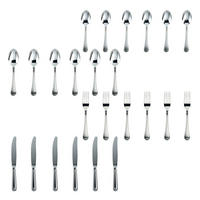 JEDILNI PRIBOR  GRECA  24-delni  nerjaveče jeklo   - Basics, kovina (30/30/20cm) - Versace