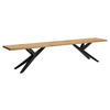 SITZBANK 200/40/46 cm Eichefarben Eiche massiv Metall  - Eichefarben/Schwarz, KONVENTIONELL, Holz/Metall (200/40/46cm) - Musterring