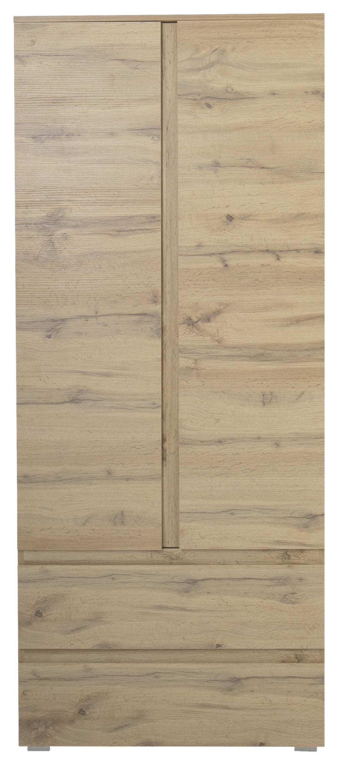 DREHTÜRENSCHRANK 2-türig Eichefarben  - Eichefarben, KONVENTIONELL, Holzwerkstoff (80/191/40cm) - MID.YOU