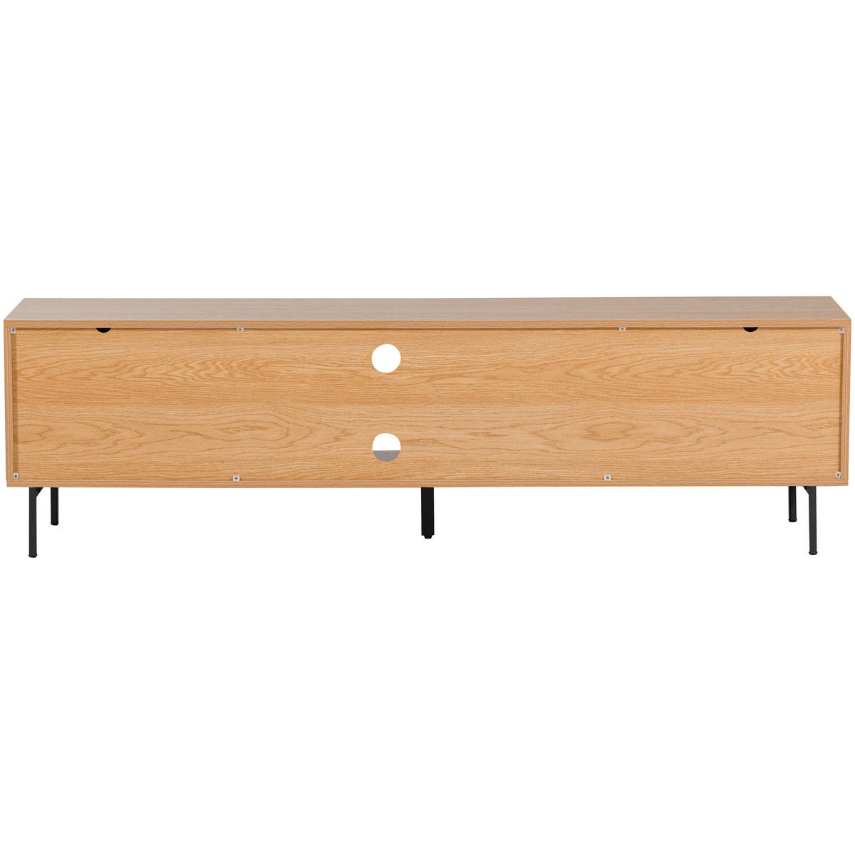 LOWBOARD TOURS 180/51/42 cm 2 Schublade(n) stehend  - Schwarz/Naturfarben, Design, Holzwerkstoff/Metall (180/51/42cm) - Livetastic