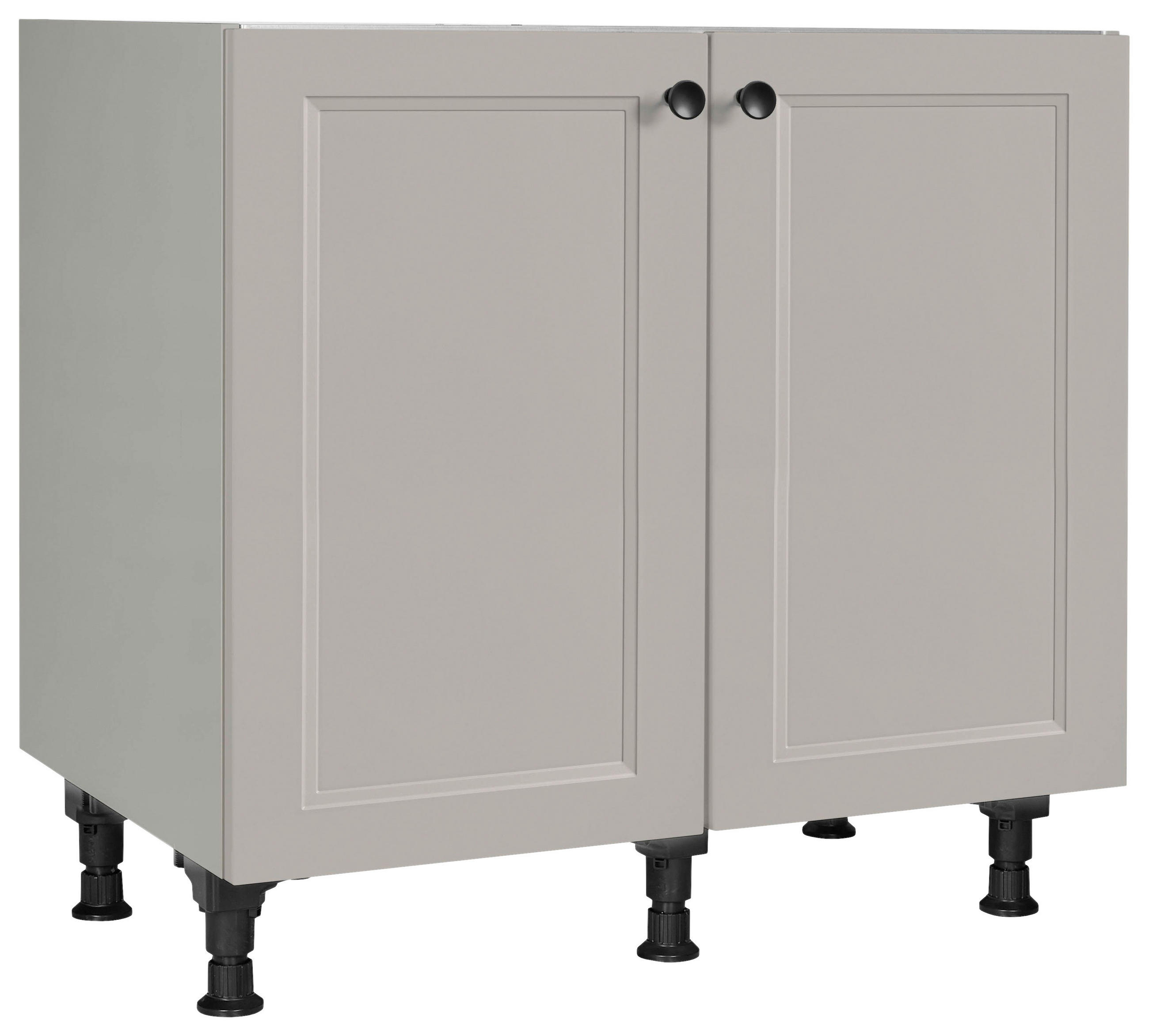 SPÜLENUNTERSCHRANK 90/87/56 cm  in Grau  - Schwarz/Grau, MODERN, Holzwerkstoff/Metall (90/87/56cm) - Nobilia