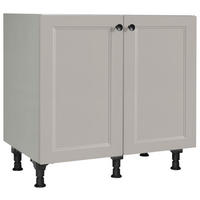 SPÜLENUNTERSCHRANK 90/87/56 cm  in Grau  - Schwarz/Grau, MODERN, Holzwerkstoff/Metall (90/87/56cm) - Nobilia