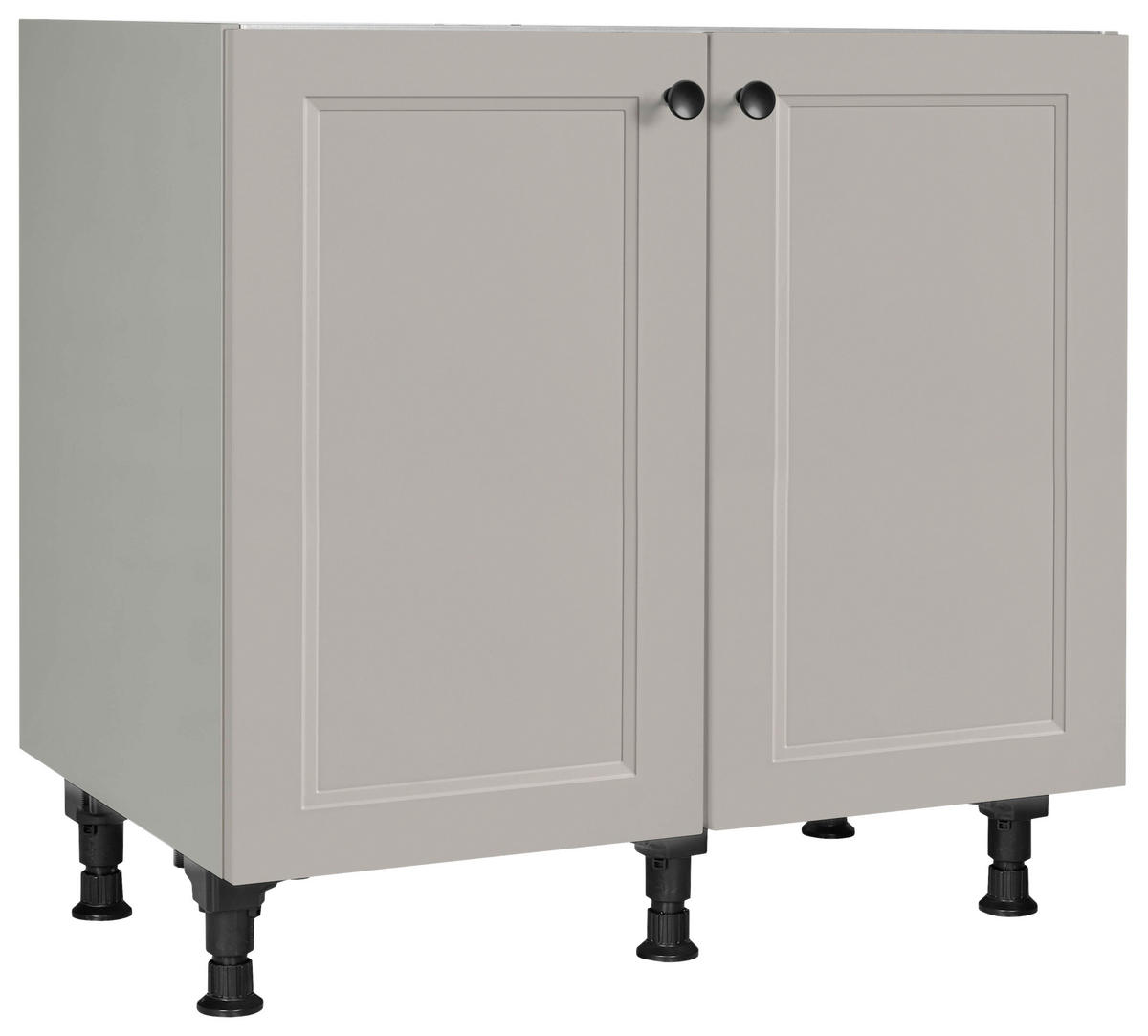 SPÜLENUNTERSCHRANK 90/87/56 cm  in Grau  - Schwarz/Grau, MODERN, Holzwerkstoff/Metall (90/87/56cm) - Nobilia