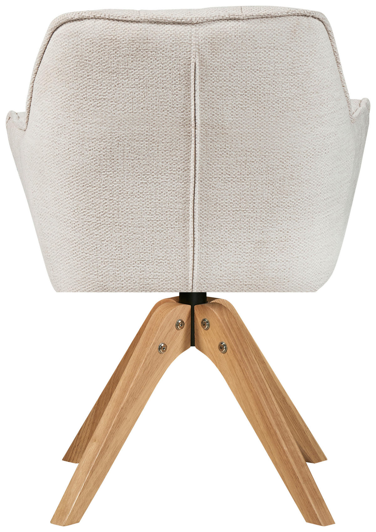 ARMLEHNSTUHL  in Textilgeflecht  - Hellbraun/Creme, MODERN, Holz/Textil (63/84/61cm) - Kayoom
