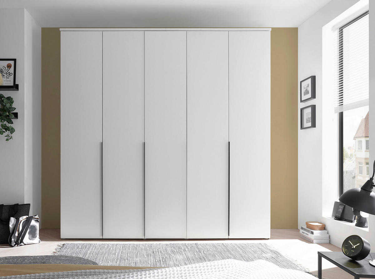 OMARA S KLASIČNIMI VRATI, bela  - črna/bela, Moderno, umetna masa/leseni material (225/225/52cm) - Carryhome