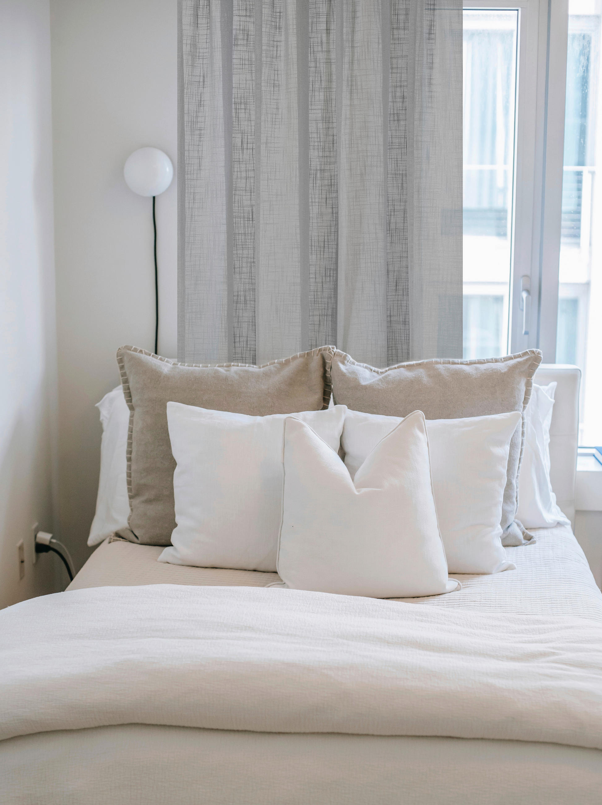 FERTIGVORHANG  halbtransparent  140/245 cm   - Grau, Basics, Textil (140/245cm)