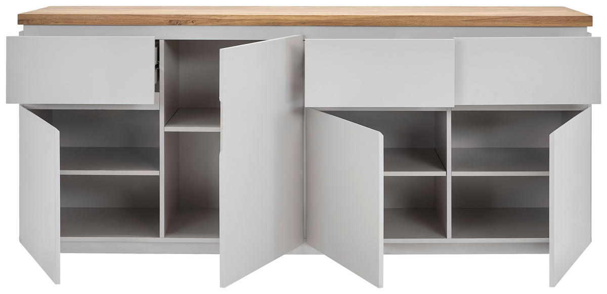 SIDEBOARD 195/82/42 cm  - Kaschmir/Eichefarben, KONVENTIONELL, Holz/Holzwerkstoff (195/82/42cm) - Novel