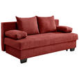 SCHLAFSOFA in Flachgewebe Rot  - Rot, KONVENTIONELL, Holz/Textil (200/88/102cm) - Xora