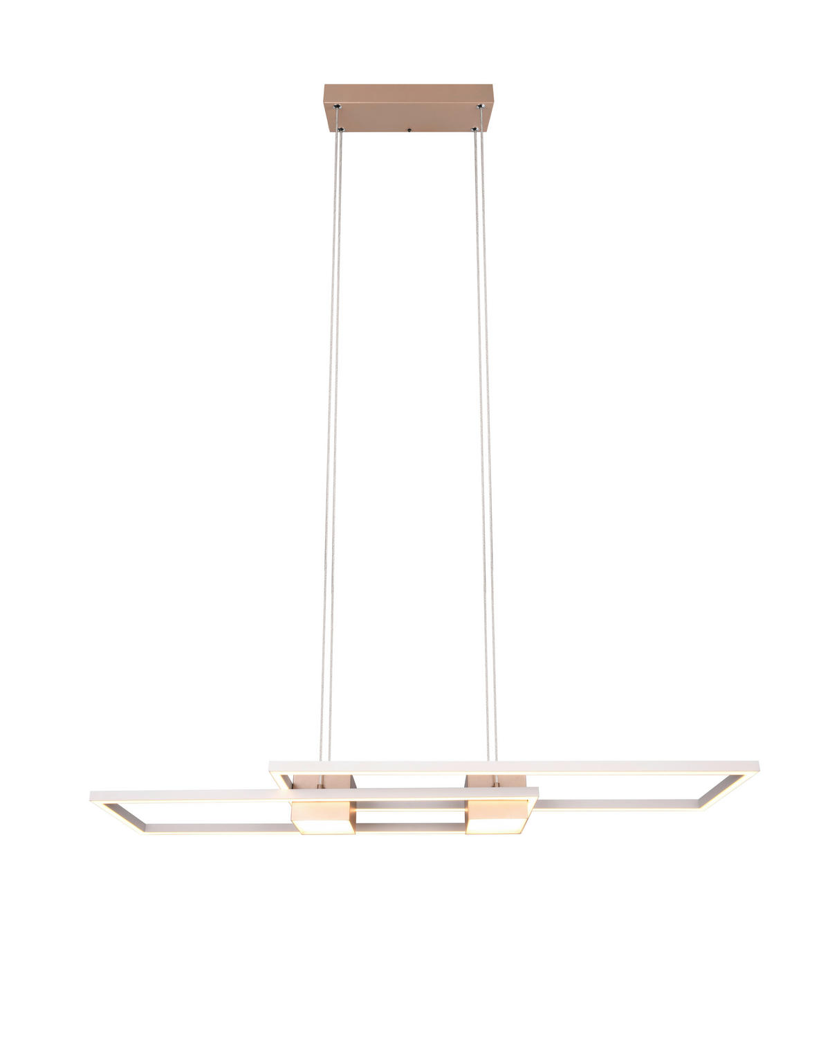 LED-PENDELLEUCHTE 100/28/150 cm    - Grau/Cappuccino, Design, Metall (100/28/150cm) - Trio Leuchten