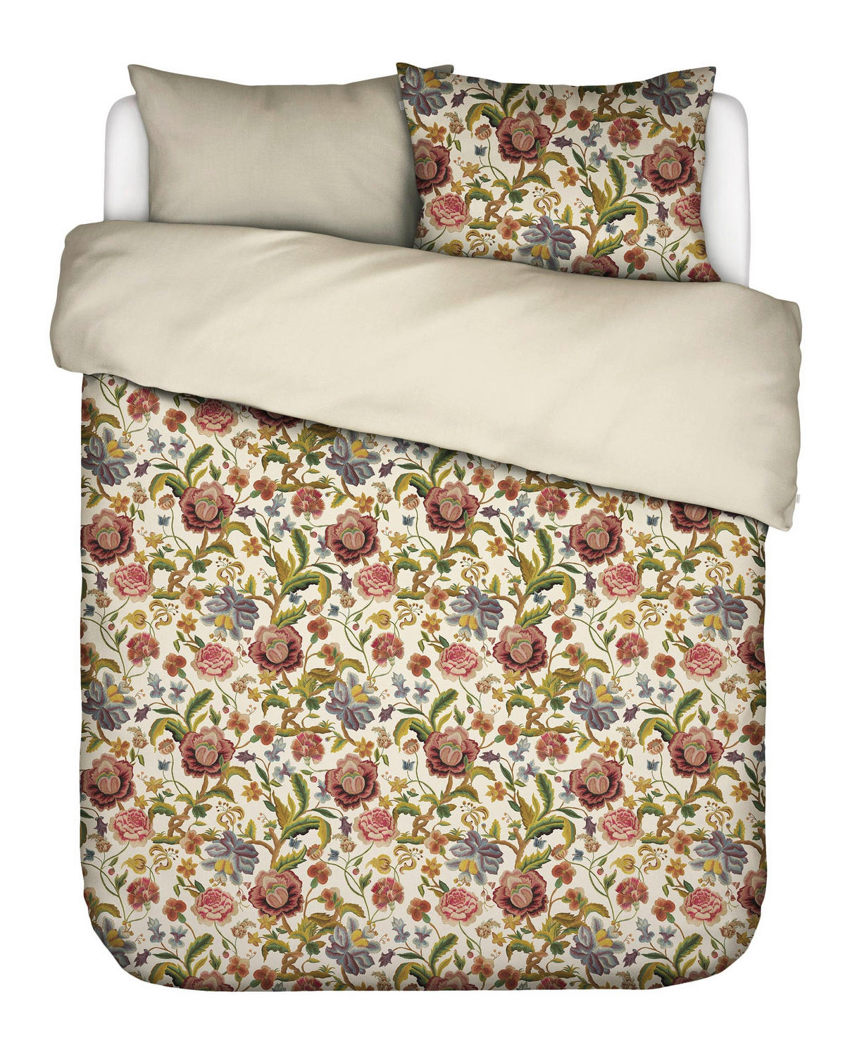 WENDEBETTWÄSCHE ROSELINA Satin 200/200 cm  - Perlmutt, KONVENTIONELL, Textil (200/200cm) - Essenza