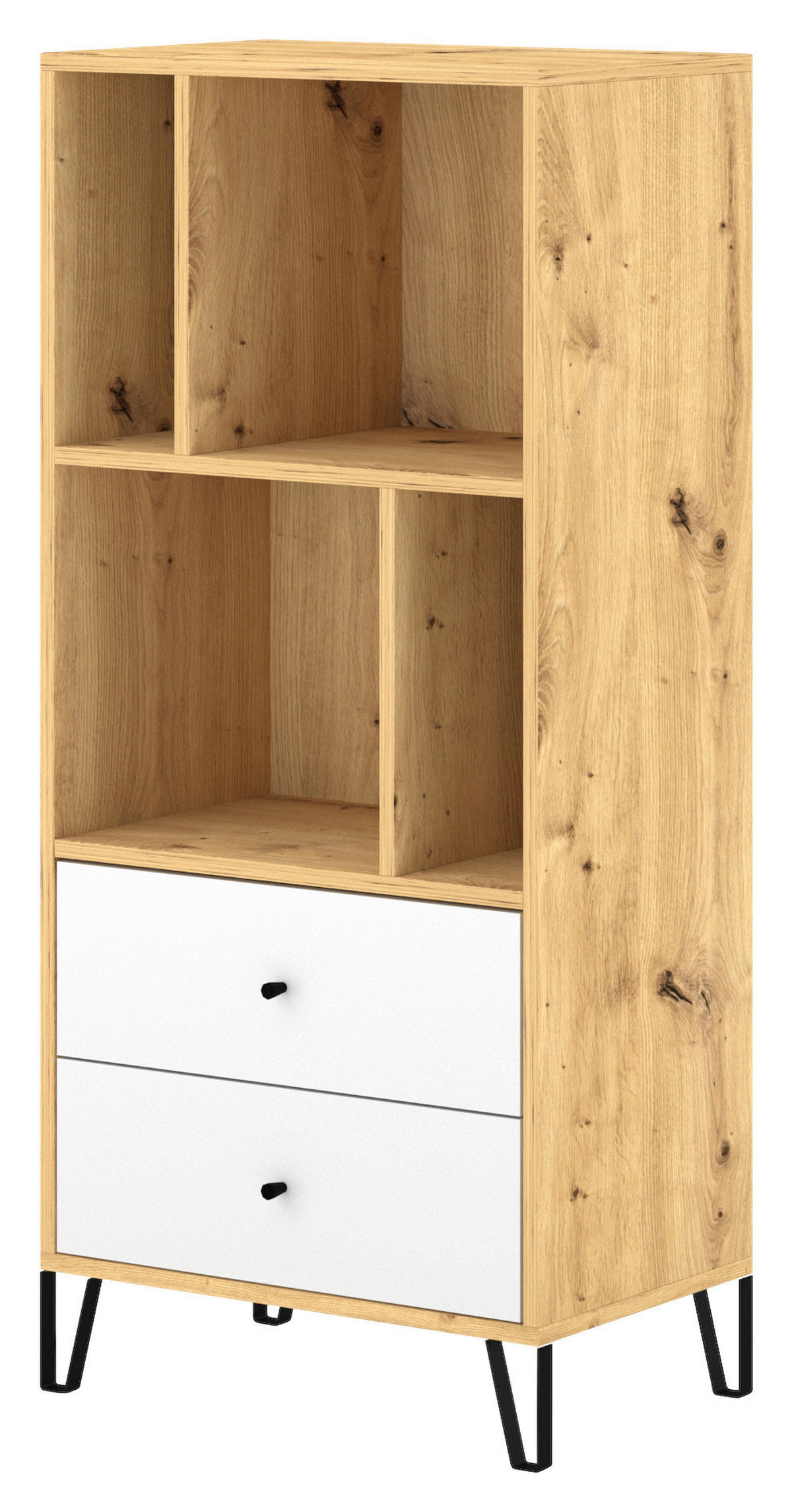 HIGHBOARD  in 63/135/40 cm  - Schwarz/Weiß, Design, Holzwerkstoff/Metall (63/135/40cm) - Livetastic