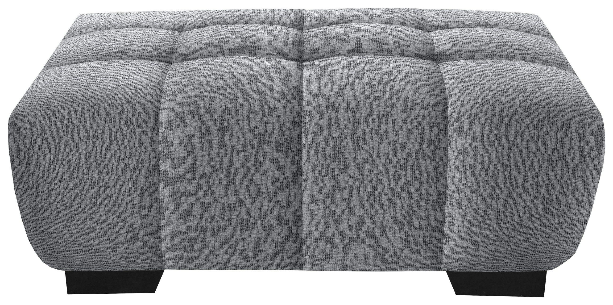 HOCKER in Textil Grau  - Schwarz/Grau, Konventionell, Textil/Metall (106/40/72cm) - Hom`in