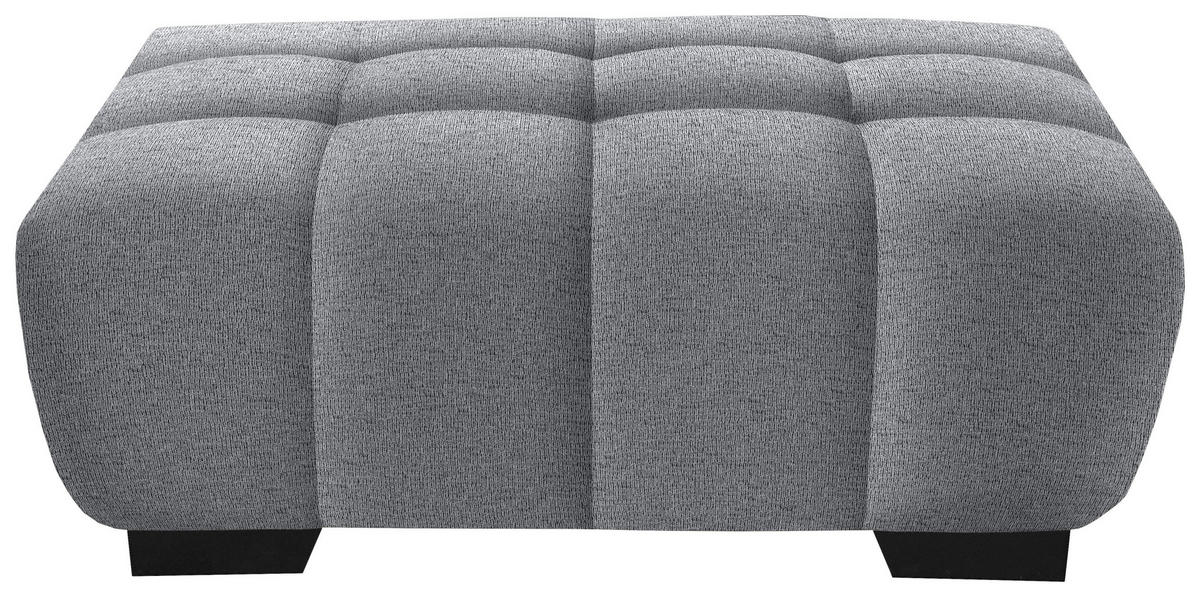 HOCKER in Textil Grau  - Schwarz/Grau, Konventionell, Textil/Metall (106/40/72cm) - Hom`in