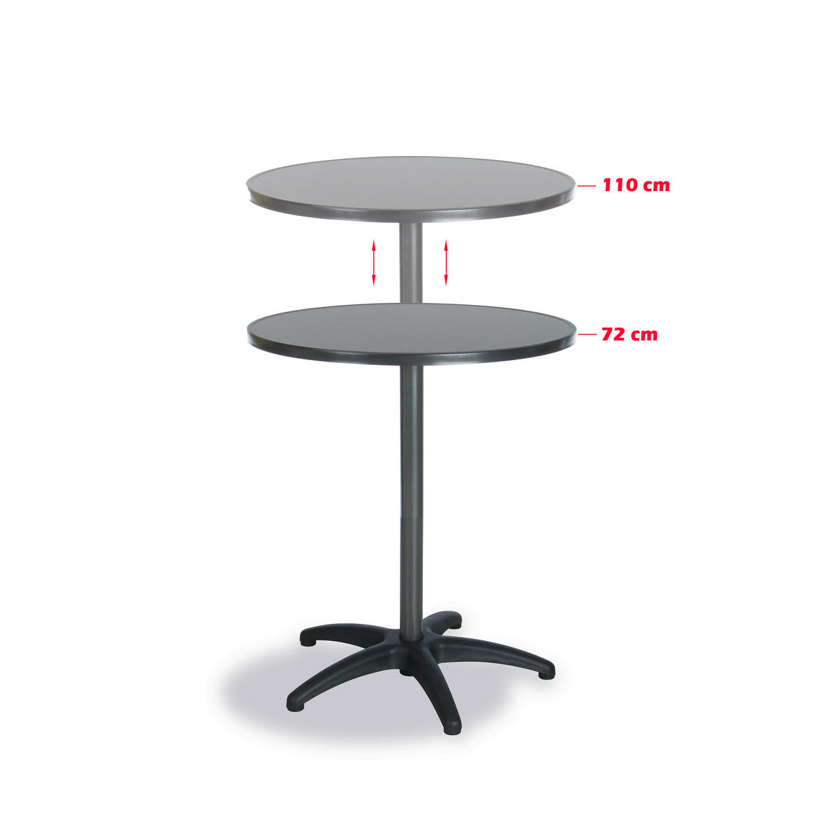 GARTENTISCH  - Anthrazit, Basics, Metall (70/72/110/70cm)