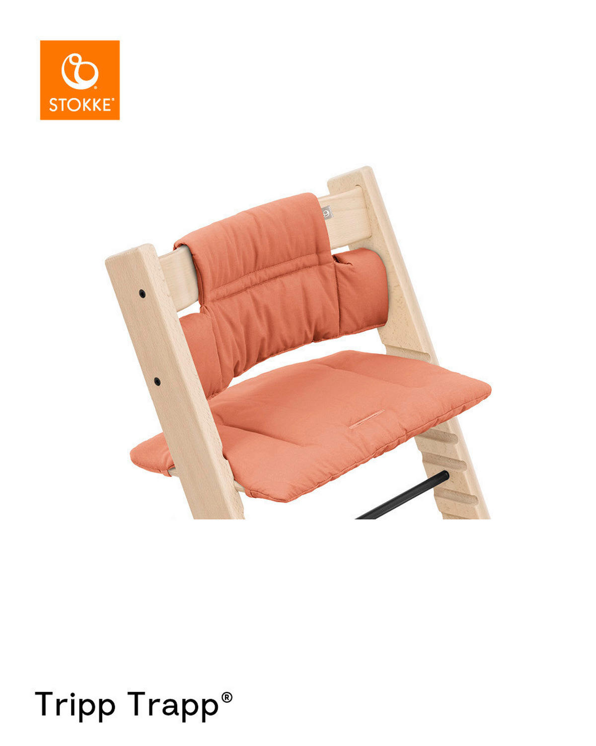 HOCHSTUHLEINLAGE Tripp Trapp  - Terracotta, Basics, Textil (2/25/42cm) - Stokke