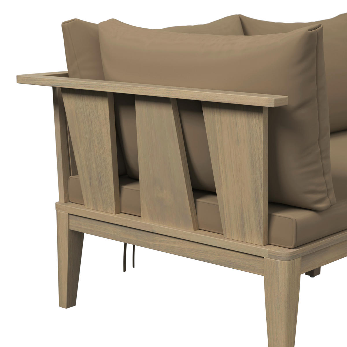 Set Lounge  223/223 cm   - culoare lemn acacia/culoare lemn tec, Natur, plastic/lemn (223/223cm) - Ambia Garden