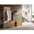 GARDEROBE - Eichefarben/Weiß, Design, Glas/Holz (212,4/210,8/49,2cm) - HÜLSTA