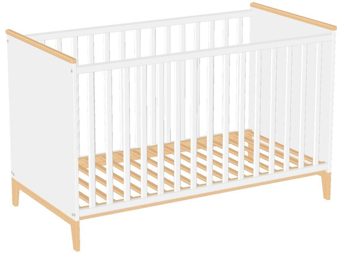 GITTERBETT 145/75/84 cm  - Naturfarben/Weiß, KONVENTIONELL, Holz (145/75/84cm) - Jimmylee