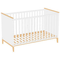 GITTERBETT 145/75/84 cm  - Naturfarben/Weiß, KONVENTIONELL, Holz (145/75/84cm) - Jimmylee