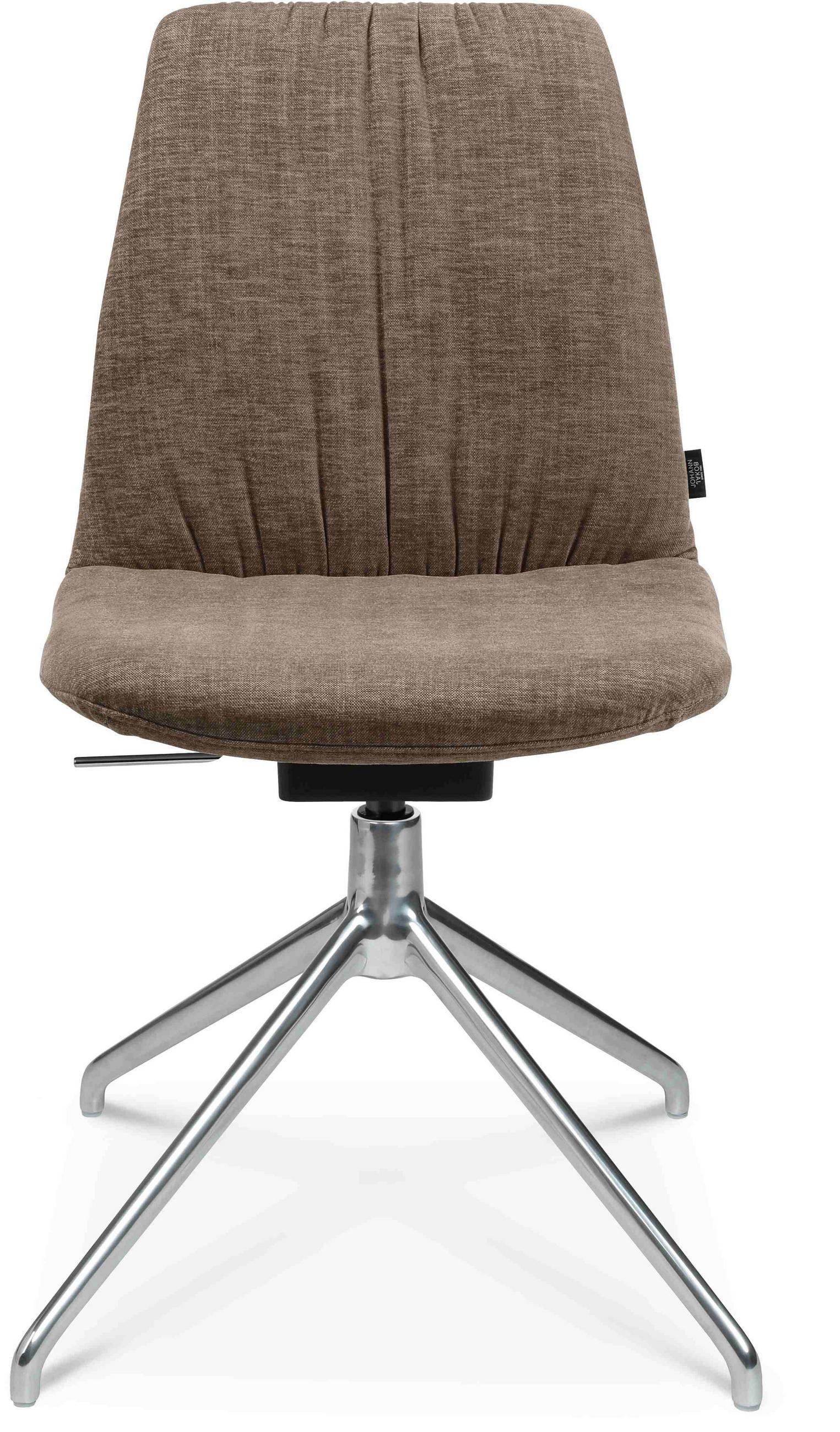 STUHL  in Stahl Velours  - Graubraun/Alufarben, Design, Textil/Metall (46/81,5-84,5/55cm) - Johann Jakob