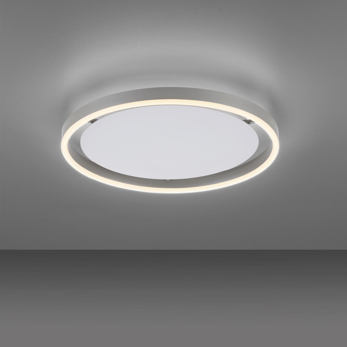 LED-DECKENLEUCHTE 39,3/39,3/5,3 cm   - Alufarben, Design, Kunststoff/Metall (39,3/39,3/5,3cm)