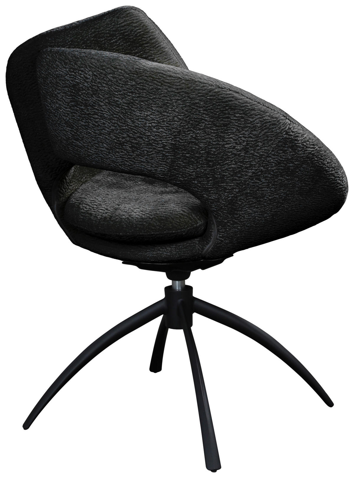 STUHL - Schwarz/Grau, Design, Textil/Metall (69/87,5/66,5cm) - Belluti