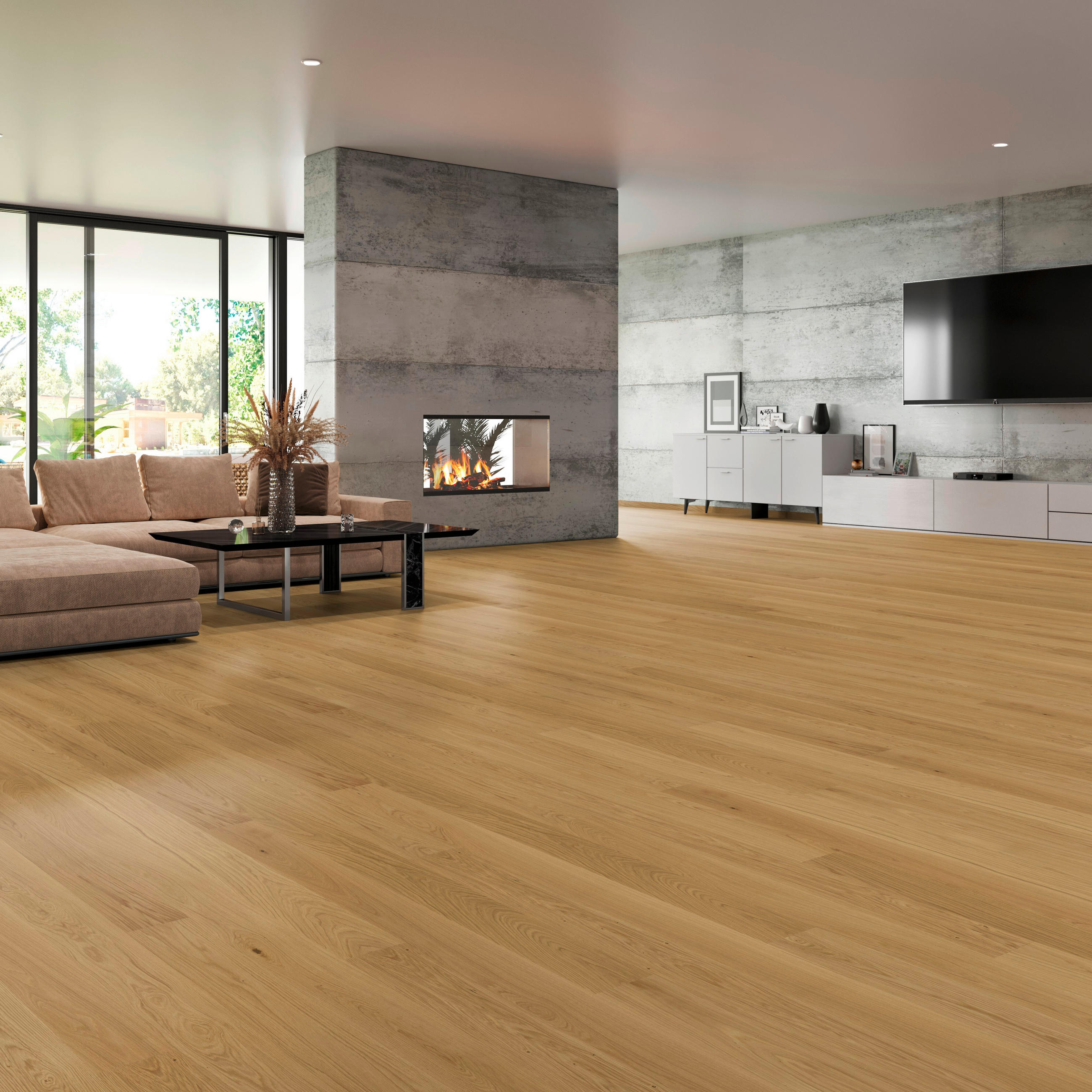 LANDHAUSDIELE Puristico Eiche natur 100012601  per  m² - Design, Holz (220,5/17,6/1,3cm) - Tilo