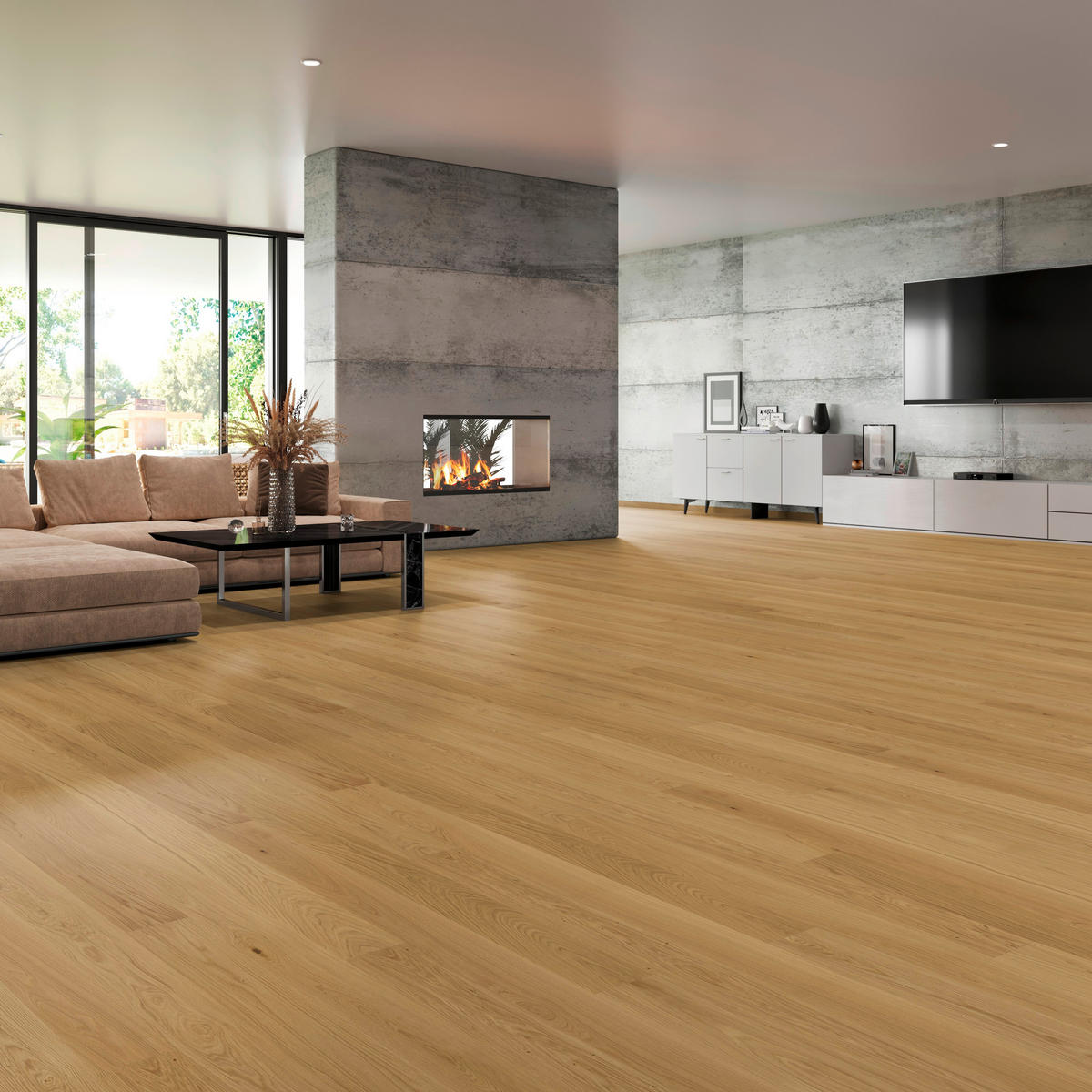 LANDHAUSDIELE Puristico Eiche natur 100012601  per  m² - Design, Holz (220,5/17,6/1,3cm) - Tilo