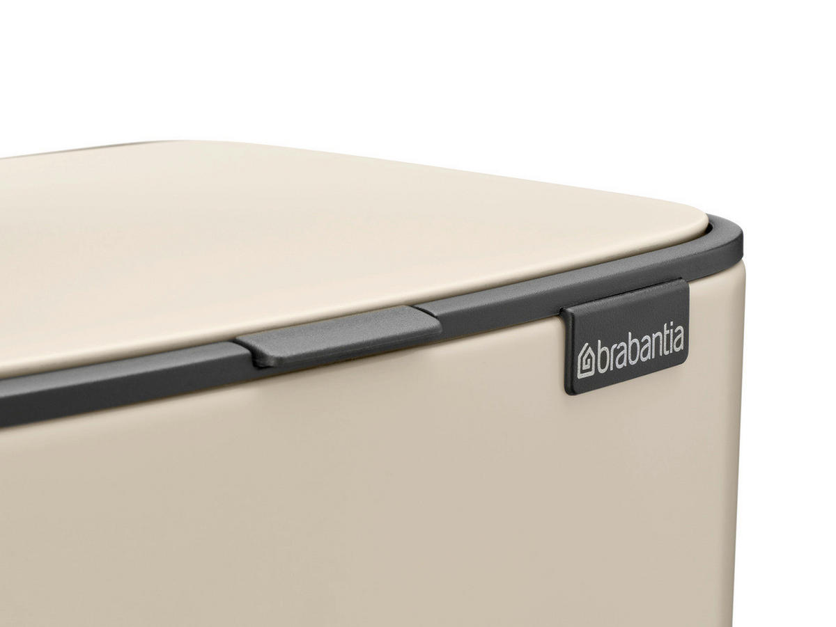 KOŠ S NOŽNOM PAPUČICOM  12 l  Bo  - bež/antracit, Design, metal/plastika (29/36,5/25,5cm) - Brabantia