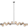 HÄNGELEUCHTE SCALA BALLS 150/140/27 cm   - Schwarz/Grau, Design, Glas/Metall (150/140/27cm) - Kare-Design