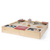 SANDKASTEN 135/125/20 cm  - Rosa/Naturfarben, Basics, Holz (135/125/20cm) - MUDDY BUDDY
