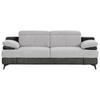 2-SITZER-SOFA Chenille Graphitfarben, Silberfarben  - Silberfarben/Schwarz, Design, Textil/Metall (205/80/104cm) - Livetastic