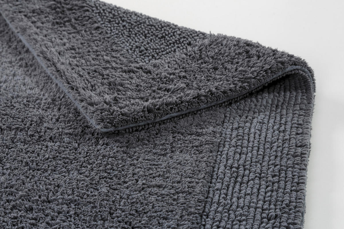 BADTEPPICH Bahamas Anthrazit 67/110 cm  - Anthrazit, Basics, Textil (67/110cm) - Schöner Wohnen