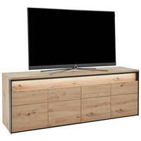 LOWBOARD  in 173/63/47 cm  - Schwarz/Eiche Artisan, Konventionell, Holzwerkstoff (173/63/47cm) - Voleo