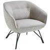 COCKTAILSESSEL in Struktur Echtleder Grau  - Anthrazit/Grau, Design, Leder/Textil (77/81/72cm) - Joop!