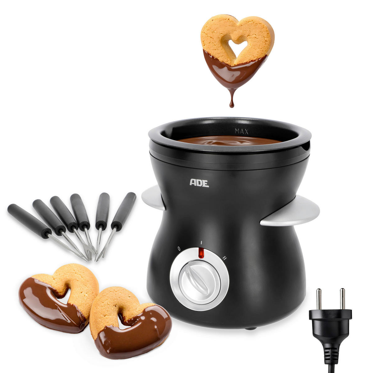 SCHOKOLADENFONDUESET  - Schwarz, Basics, Kunststoff (14,3/13/13,10cm) - ADE