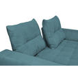 BIGSOFA  in Cord Petrol  - Petrol/Schwarz, KONVENTIONELL, Textil/Metall (246/100/116cm) - Carryhome