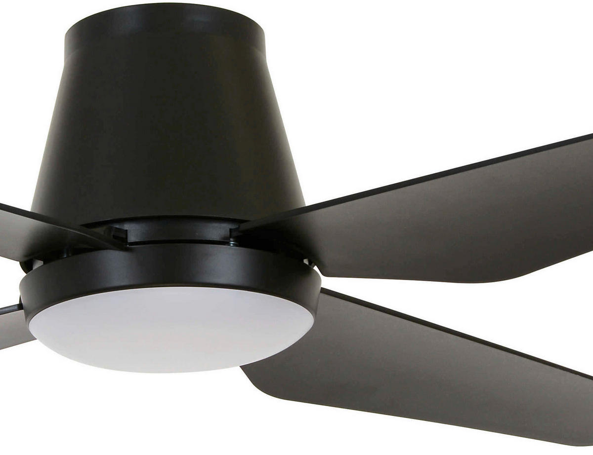 DECKENVENTILATOR  122/21 cm    - Schwarz, Basics, Kunststoff (122/21cm) - P & B