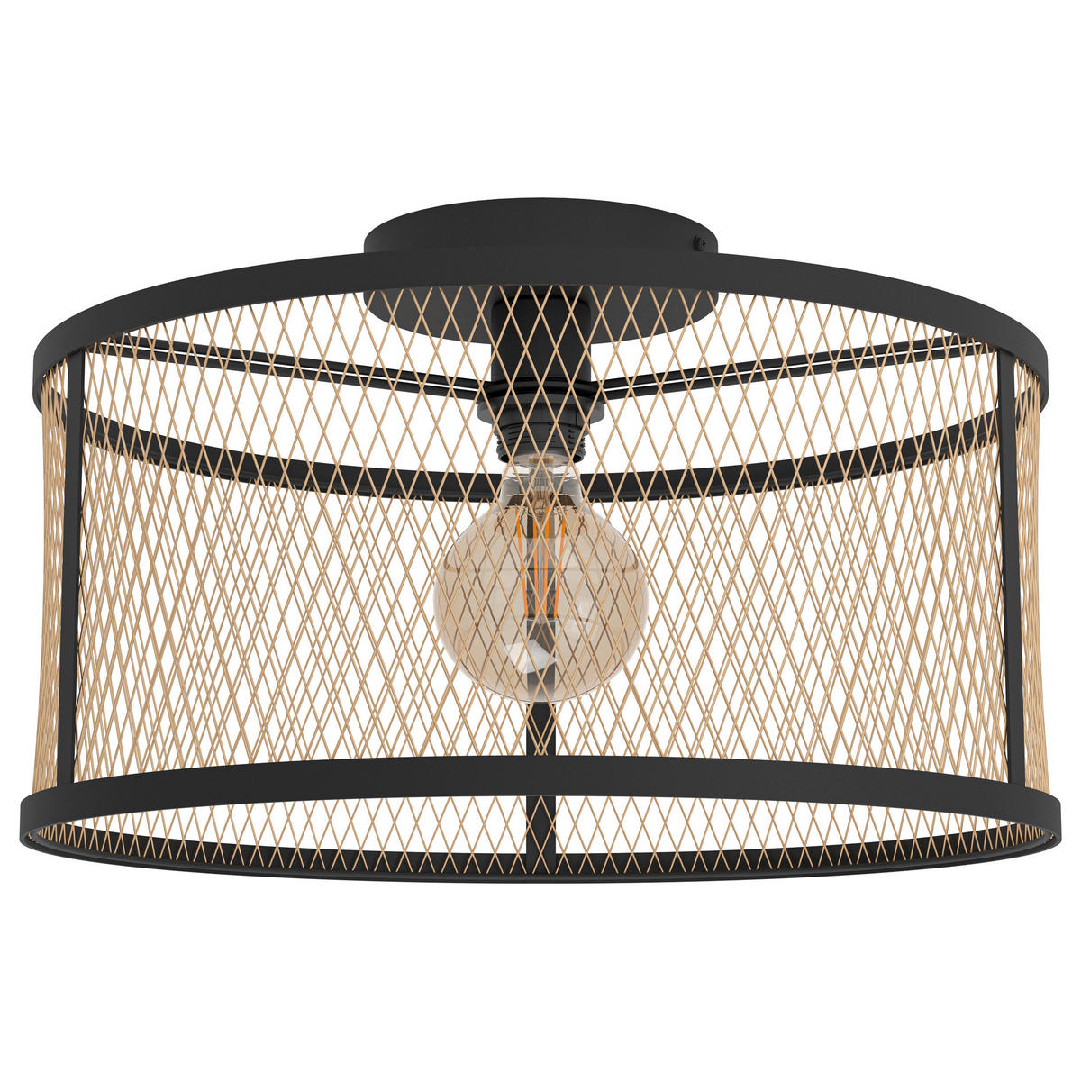 DECKENLEUCHTE  45/27 cm    - Messingfarben/Schwarz, LIFESTYLE, Metall (45/27cm)