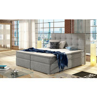 BOXSPRINGBETT 160/200 cm  in Hellgrau  - Silberfarben/Hellgrau, MODERN, Textil (160/200cm) - MID.YOU