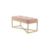 HOCKERBANK 90/40/40 cm Goldfarben, Altrosa  - Goldfarben/Altrosa, Basics, Kunststoff/Textil (90/40/40cm) - Kayoom