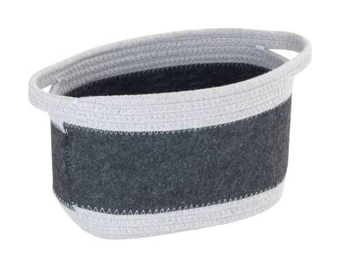 AUFBEWAHRUNGSKÖRBCHEN     - Dunkelgrau, Basics, Naturmaterialien/Textil (24/16/16cm) - Wenko